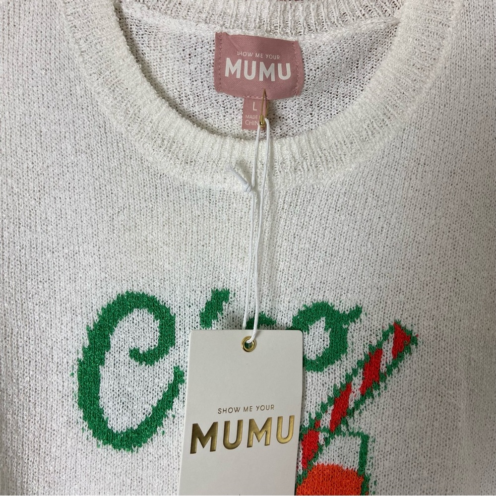 Show Me Your Mumu Aperol Spritz Ciao Woodsy Sweater NWT Large - Picture 6 of 7